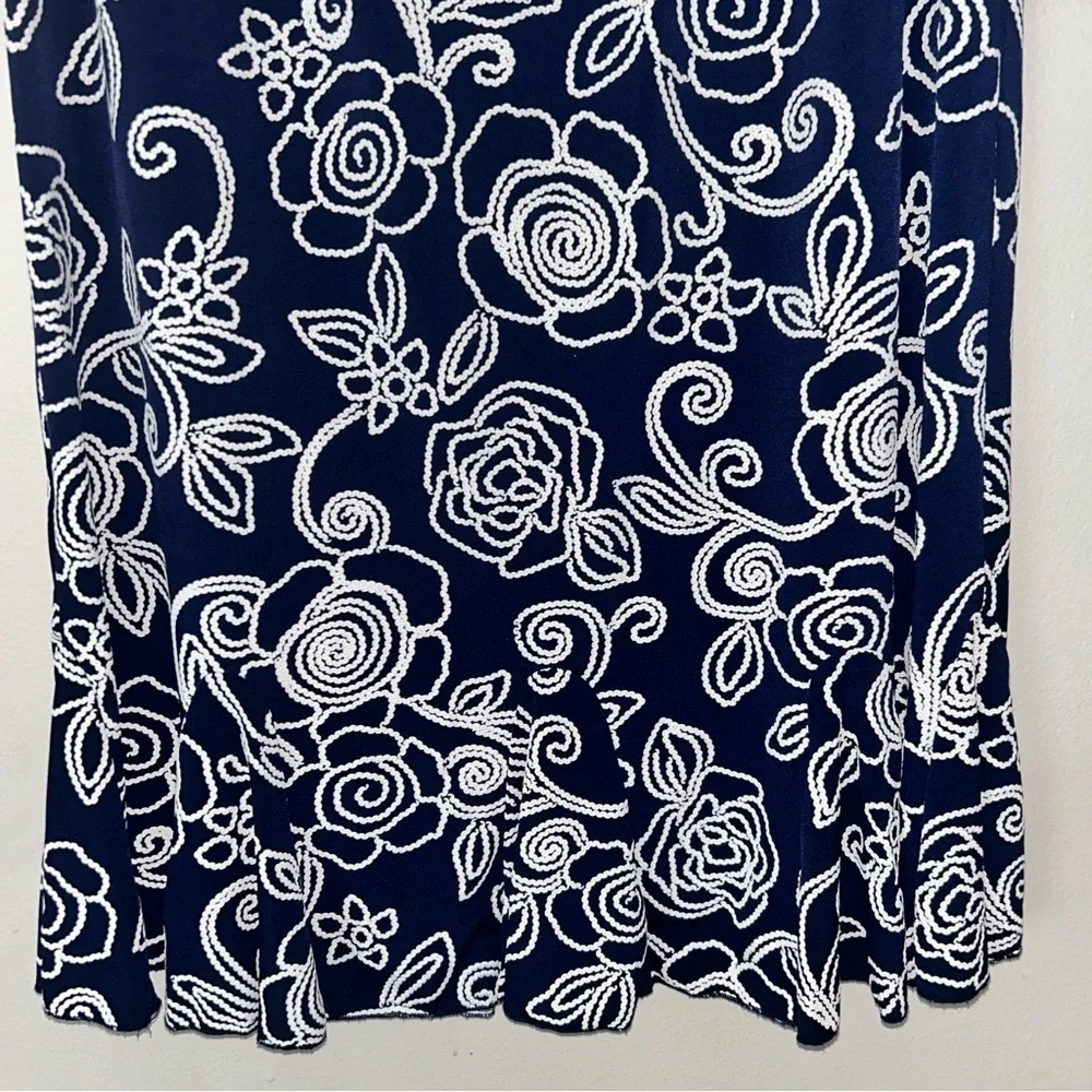 H&M Cream Embellished A-line Midi Skirt Cocktail